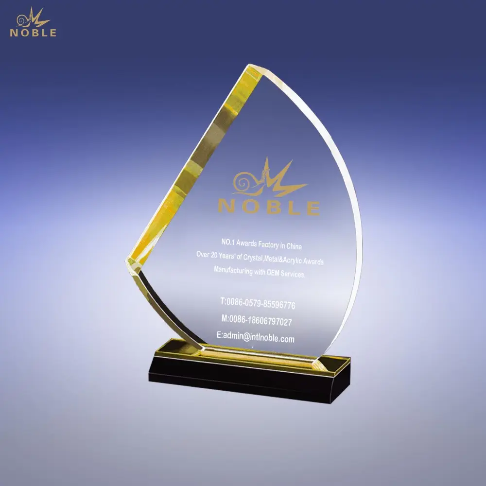Mini oro espíritu plástico acrílico trofeo Premio base parte