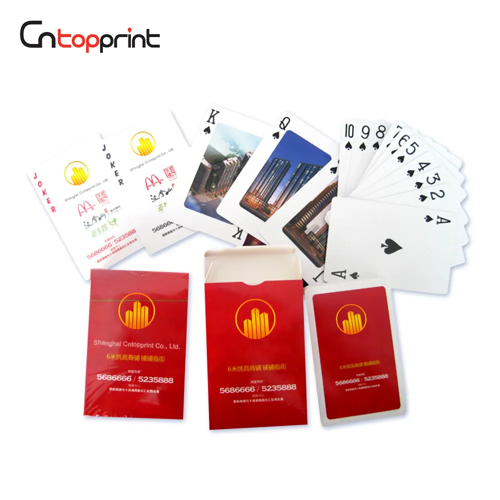 Benutzer definierte Druckpapier Spielkarten Poker Karten