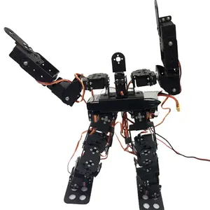 大!生物机器人/17自由度金属人形，双足，步行机器人/DIY/实验用机器人配件，机器人测试平台