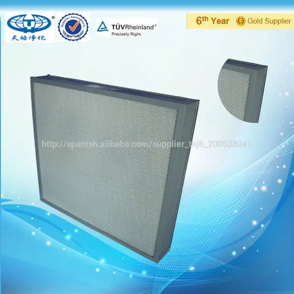 Mini-pliegues ventilada filtro de aire HEPA