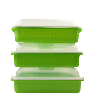 Vassoio di plastica senza BPA per la germinazione dei semi per il vassoio vivaio con coperchi per il vassoio di germinazione eco-friendly della piantina - Product Image 4