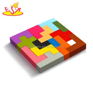 Wholesale hot sale diy shape puzzle toy intelligent 3d wooden Katamino toy for kids W14A188