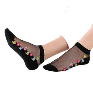<span class=keywords><strong>Calcetines</strong></span> tobilleros de seda de nailon para mujer <span class=keywords><strong>transparentes</strong></span> de gran oferta para mujer - Product Image 2