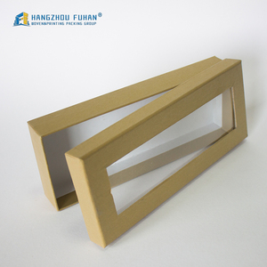 Tùy chỉnh rõ ràng nhựa cửa sổ nắp hộp bao bì với dập nổi Matt cán in bao bì nhà máy giấy Kraft nâu - Product Image 4