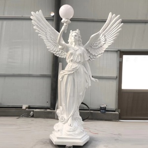 Escultura Decorativa de Ángel Dorado para Jardín, Estatua de Ángel de la Diosa de la Luz - Product Image 3