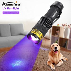 ALONEFIRE SK68 LED UV Flashlight Purple Violet 365nm Light Adjustable Focal Scorpion Money Ore Detection <strong>Lamp</strong> AA 14500 <strong>Battery</strong> - Product Image 1