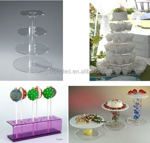 Présentoir en acrylique transparent à 3 niveaux pour cupcakes et gâteaux, support rond à 3 niveaux pour cupcakes en acrylique Maypole - Product Image 3