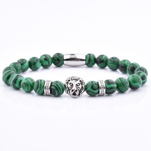 Artisanal <span class=keywords><strong>brésilien</strong></span> D'été Charmes Tête de Lion Sodalite Pierre <span class=keywords><strong>Bracelet</strong></span> Pour Hommes - Product Image 2