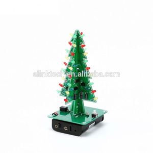 Kit de LED para Árbol de Navidad, Kit de <span class=keywords><strong>Circuito</strong></span> de Destello LED Rojo/Verde/Amarillo, DC4.5-5V 60x60x136mm, Juego Electrónico Divertido, Regalos de Navidad - Product Image 2