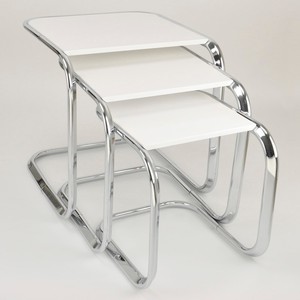 Ensemble de table carré en verre et en métal 2 pièces - Product Image 3