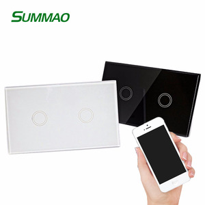 Hogar Inteligente Hotel capacitiva iluminación interruptor de Control de luz de Panel táctil de interruptor de pared con <span class=keywords><strong>Alexa.</strong></span> - Product Image 6