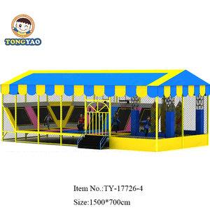 Thương mại người lớn trẻ em trong nhà sân chơi mềm chơi bóng hố nhảy Bungee vuông tập thể dục <span class=keywords><strong>Trampoline</strong></span> - Product Image 2