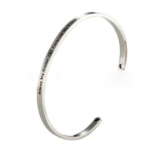 Elegante recuerdos chapado en oro pulsera brazalete grabado <span class=keywords><strong>siempre</strong></span> mi hermana <span class=keywords><strong>para</strong></span> <span class=keywords><strong>siempre</strong></span> mi amigo inspiración brazalete de la joyería - Product Image 4