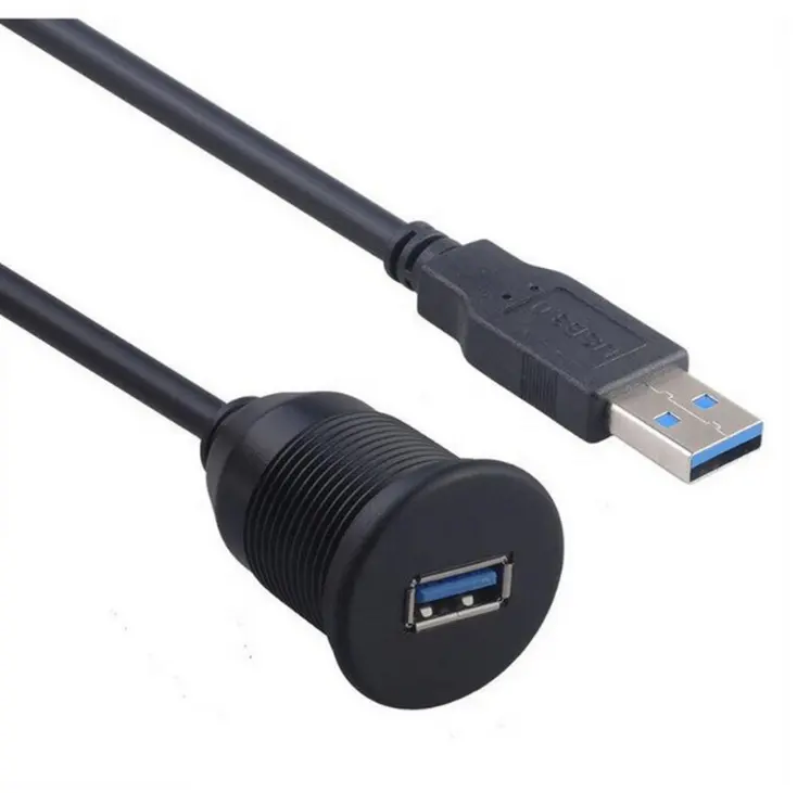 Câble d'extension de voiture USB 2.0 mâle vers femelle, 1, 2m, pour prise
