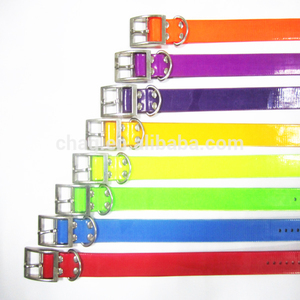 Collar de perro con correas de nailon recubiertas de poliuretano de felpa, decoración CG, collares y correas para mascotas, logotipo de marca personalizado