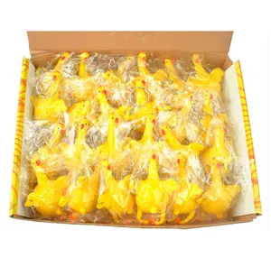 GRAVIM benutzer definierte gelbe Gummi Huhn legt Eier Spielzeug