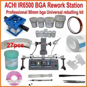 Originele ACHI IR6500 BGA rework station met volledige set bga Reballing kit 90mm bga stencils voor laptop xbox360 ps3 WII Reparatie