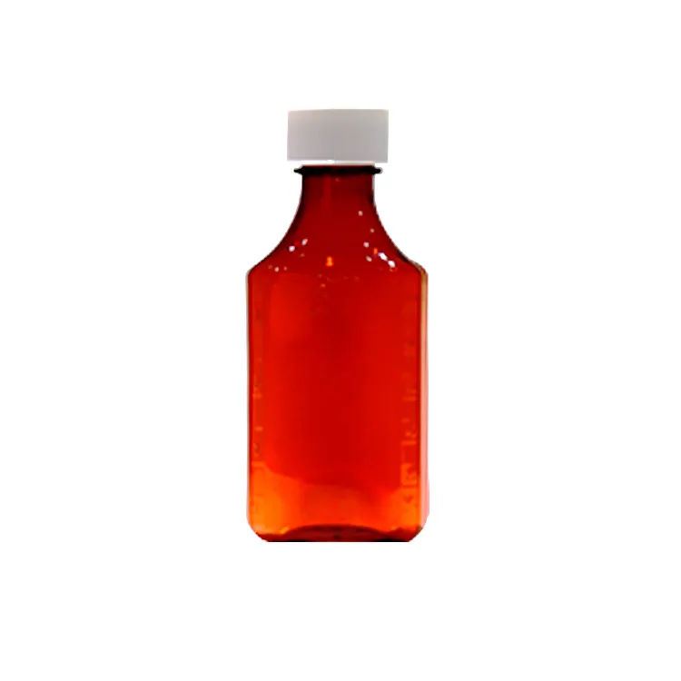 Flaconi ovali liquidi in plastica farmaceutica graduati bottiglie di plastica trasparenti da 16 once per prodotti chimici