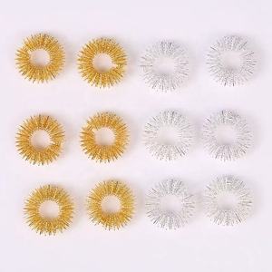 Warna Perak Jari Pijat Akupresur Sujok Cincin Massager - Product Image 4
