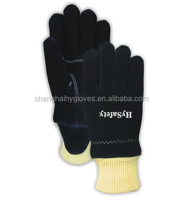 Vendita in fabbrica economica CE Cowsplit guanti da fuoco impermeabili/EN659 Standard [prodotto di inventario]-guanto di sicurezza 7923