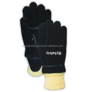 Guanto da Vigile del Fuoco in Pelle Bovina Impermeabile Economico Certificato CE/<span class=keywords><strong>Standard</strong></span> EN659 [Prodotto in Stock] - 7923 Guanto di Sicurezza - Product Image 1