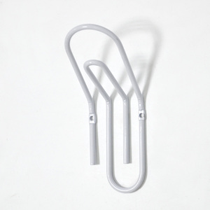 High Quality 40mm Single Eco-Friendly Wall Mounted Metal Clothing Hanger Wire Paper Clip Shape - Product Image 6