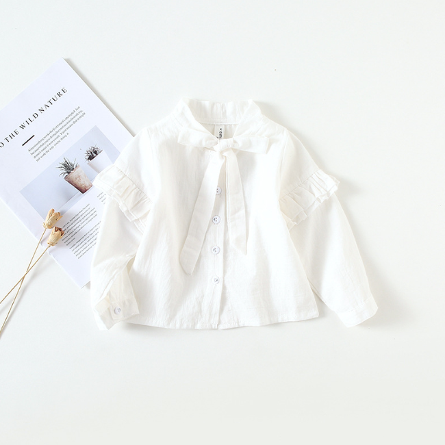 PHB60182, простой дизайн, Весенняя блузка для малышей