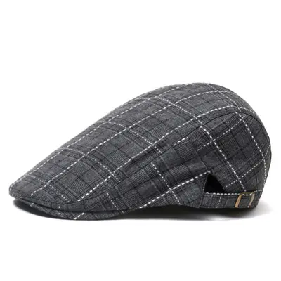 E39 Lingua di Anatra Cappello Degli Uomini Delle Donne di Estate Casuale Plaid Cappelli di Sun del Berretto Da Baseball Berretto Cappello