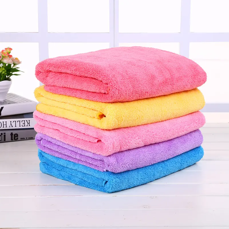 Chất Lượng Cao Trung Quốc Sản Xuất Khách Sạn Coral Fleece Khăn Tắm Khăn Tắm Lớn