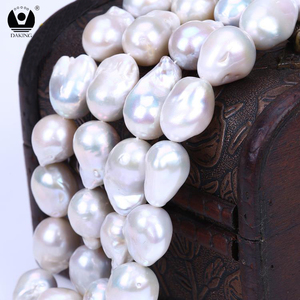 ขายส่ง14-15มม. AAA สีขาวนิวเคลียสรูปร่างขนาดใหญ่ขนาดใหญ่บาร็อคไข่มุกน้ำจืด