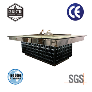 Домашний комнатный барбекю гриль <span class=keywords><strong>teppanyaki</strong></span> стол на 8 мест в продаже