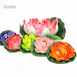 Indoor Decorative Artificial Floating Water Lily Flower For Pool