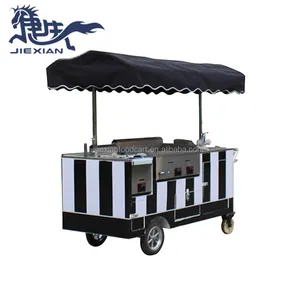 JX-CR180 Shanghai Jiexian coffee kiosk indoor cart mobile food carts for coffee for donuts for sale