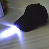 Gorra de béisbol de camuflaje para exteriores, 5 luces LED, senderismo, Camping, pesca, D1217