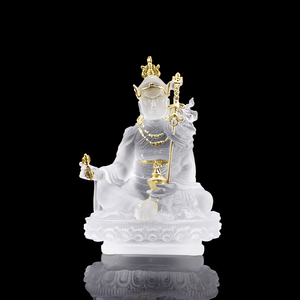 Statue de bouddha en cristal religieux, grande verre, Figurine en résine, Art populaire de collection, bouddhisme chinois, 2019 pièces