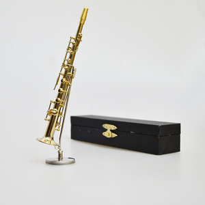 Mini instruments <span class=keywords><strong>de</strong></span> musique faits à la main, mini <span class=keywords><strong>saxophone</strong></span> soprano - Product Image 3