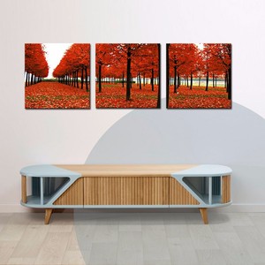 3 Paneles de Red Trees <span class=keywords><strong>Bosque</strong></span> Impresión Pared Pictures Moderno Pinturas Para <span class=keywords><strong>El</strong></span> Hogar Bar Hub <span class=keywords><strong>Hotel</strong></span> Restaurante - Product Image 2