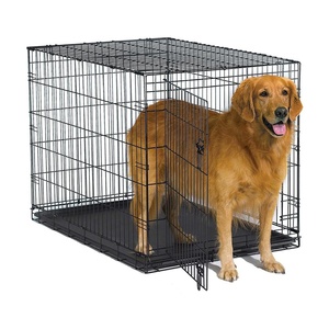 En gros Pas Cher Grande Taille En Métal de Fer <span class=keywords><strong>Cage</strong></span> D'exposition de Chien Avec Plateau Et Serrure À Vendre