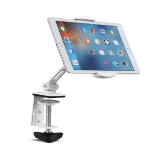 Pince à métal ergonomique universelle, pour support de téléphone, tablette et pc, réglable, rotatif sur 360 °, sur socle en aluminium, pour voiture