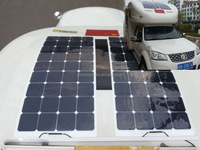 Tuiles solaires flexibles Glory Solar GSS-150W 150W, efficacité 22%, pour voiturette de golf, bateau, yacht - Blanc/Noir Bleu, garantie 12 mois, CE