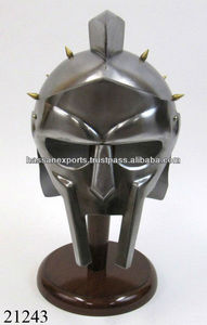 Casco de Centurión Romano Antiguo con Pluma Roja, Casco de Caballero y Casco Medieval Vintage para Venta al por Mayor - Product Image 6