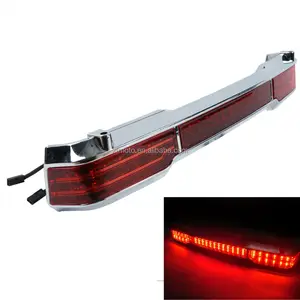 Chrome LED TailライトBrake Light AccentためTouring Trunk King Tour Pack Wrap