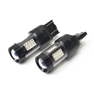 Dmex luz de led dupla contato w21/5w 7443, lâmpada traseira com luz branca, vermelha, amarela, t20, 43smd 2835 3528