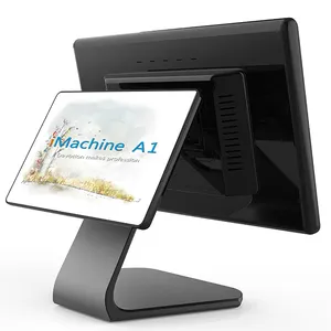 Terminal de point de vente avec écran tactile de 15.6 pouces, système android avec deuxième affichage du client