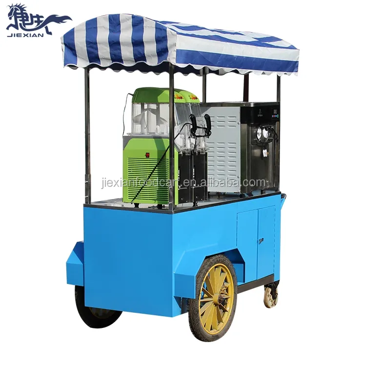 JX-IC160 Shanghai Jiexian gelatiera carrello fanghiglia macchina cibo carrello zucchero filato distributori automatici