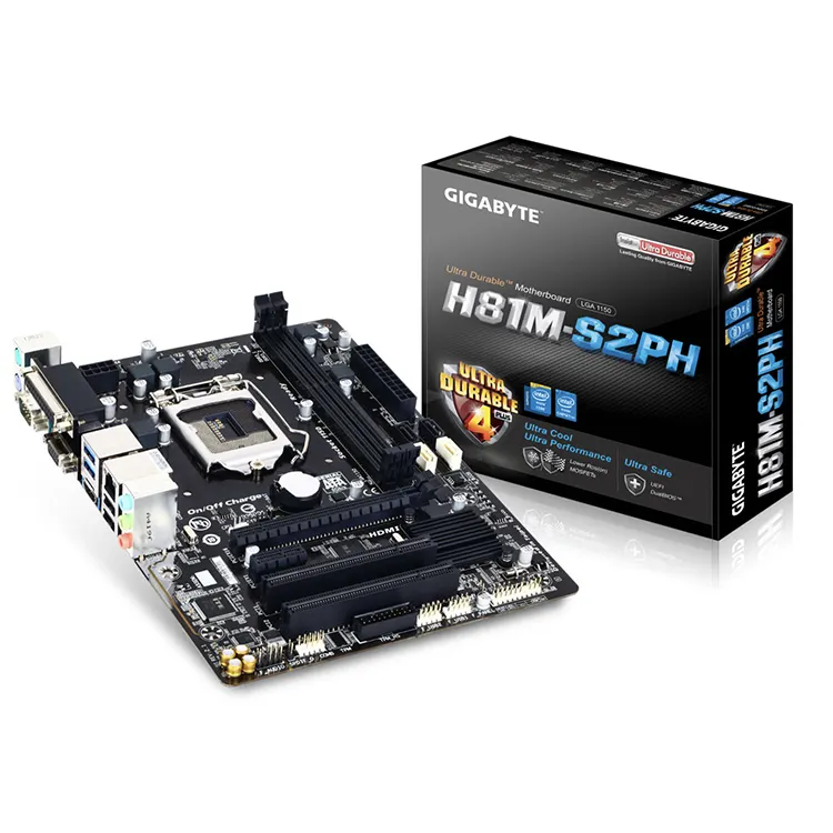 GIGABYTE H81M-S2PH Apoio 4 Geração Núcleo I7 I5 I3 Pentium Celeron com Processador Intel H81 Express Chipset Motherboard Usado