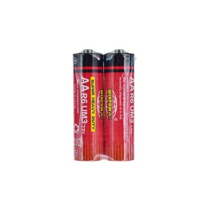 1.5V AA dry cell battery R6 UM3 super heavy duty battery in 2pcs shrink