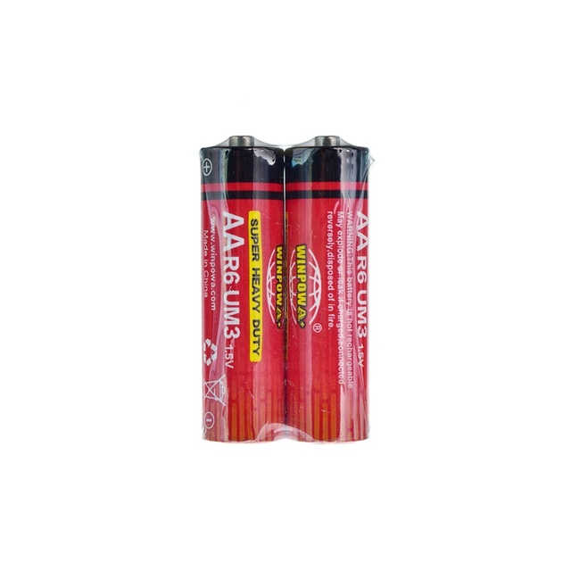 1.5V AA Dry Cell Battery R6 UM3 Super Heavy Duty Battery in 2pcs Shrink