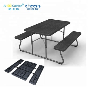 Nuevo Producto al por mayor de madera plegable de plástico mesa de jardín mesa de <span class=keywords><strong>Picnic</strong></span> conjunto - Product Image 1