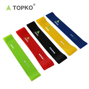 Logo TOPKO personalizzato di alta qualità 5 pack fascia di resistenza da palestra Fitness TPE/lattice fascia di resistenza elasticizzata Set di fasce